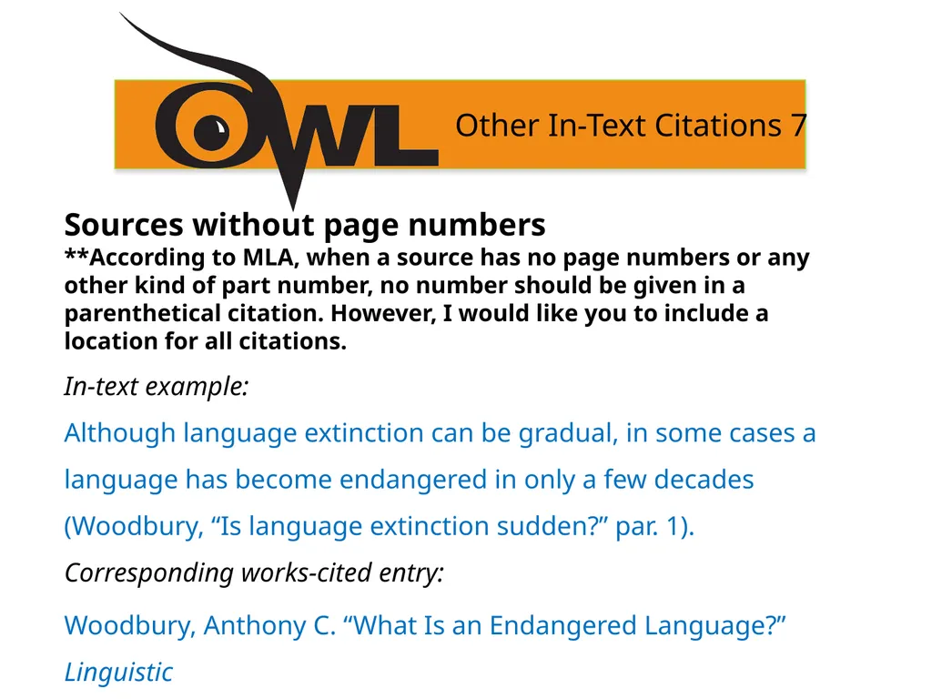 MLA 9th Edition Formatting and Style Guide Purdue - slide 26 of 47