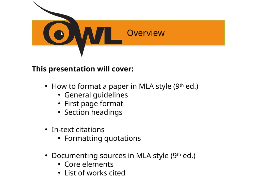 MLA 9th Edition Formatting and Style Guide Purdue - slide 5 of 47