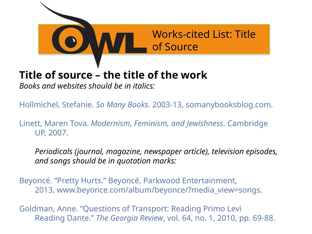 MLA 9th Edition Formatting and Style Guide Purdue - slide 34 of 47