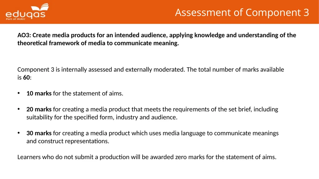 Eduqas GCE Media Studies First Teaching: 2017 - slide 33 of 37