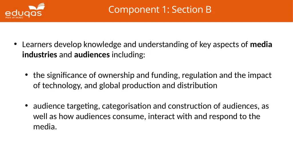 Eduqas GCE Media Studies First Teaching: 2017 - slide 15 of 37