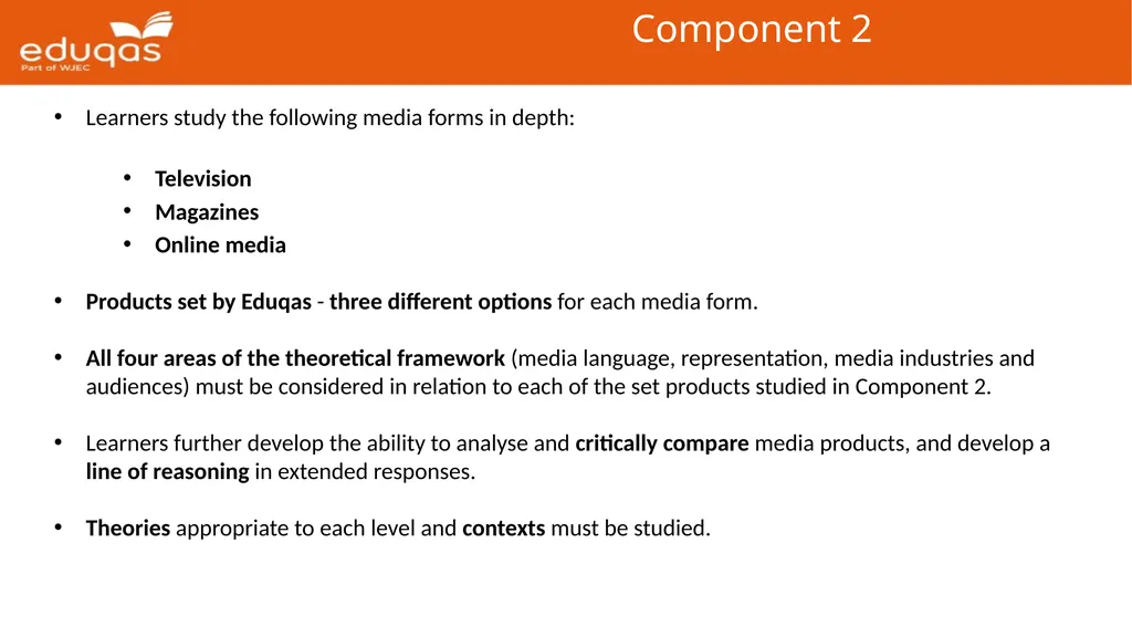 Eduqas GCE Media Studies First Teaching: 2017 - slide 19 of 37