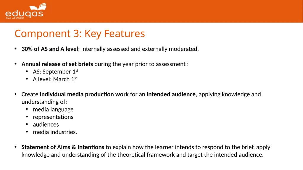 Eduqas GCE Media Studies First Teaching: 2017 - slide 27 of 37