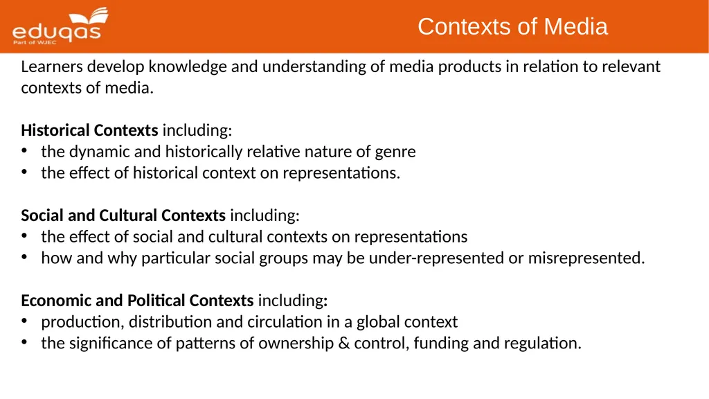 Eduqas GCE Media Studies First Teaching: 2017 - slide 6 of 37