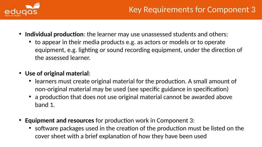 Eduqas GCE Media Studies First Teaching: 2017 - slide 32 of 37