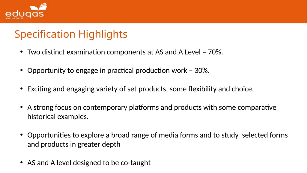 Eduqas GCE Media Studies First Teaching: 2017 - slide 3 of 37