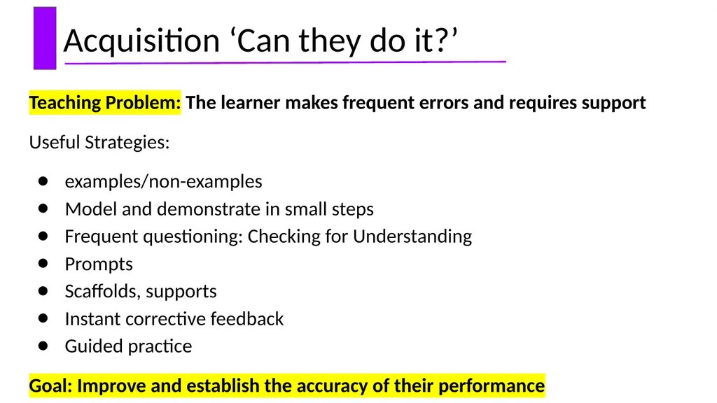 The Instructional Hierarchy: A framework for - slide 8 of 38