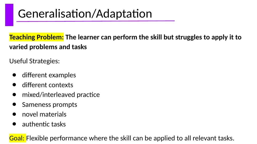 The Instructional Hierarchy: A framework for - slide 10 of 38