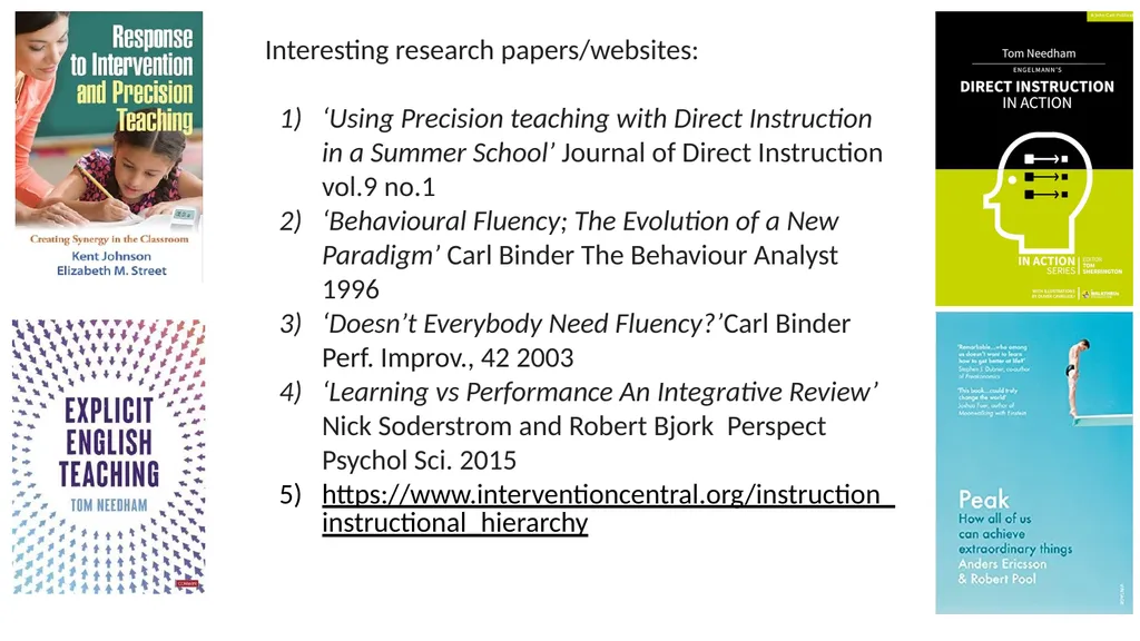 The Instructional Hierarchy: A framework for - slide 38 of 38
