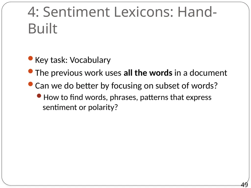 Dan Jurafsky Lecture 1: Sentiment Lexicons and - slide 49 of 74