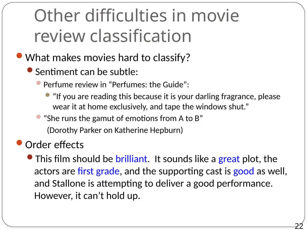 Dan Jurafsky Lecture 1: Sentiment Lexicons and - slide 22 of 74
