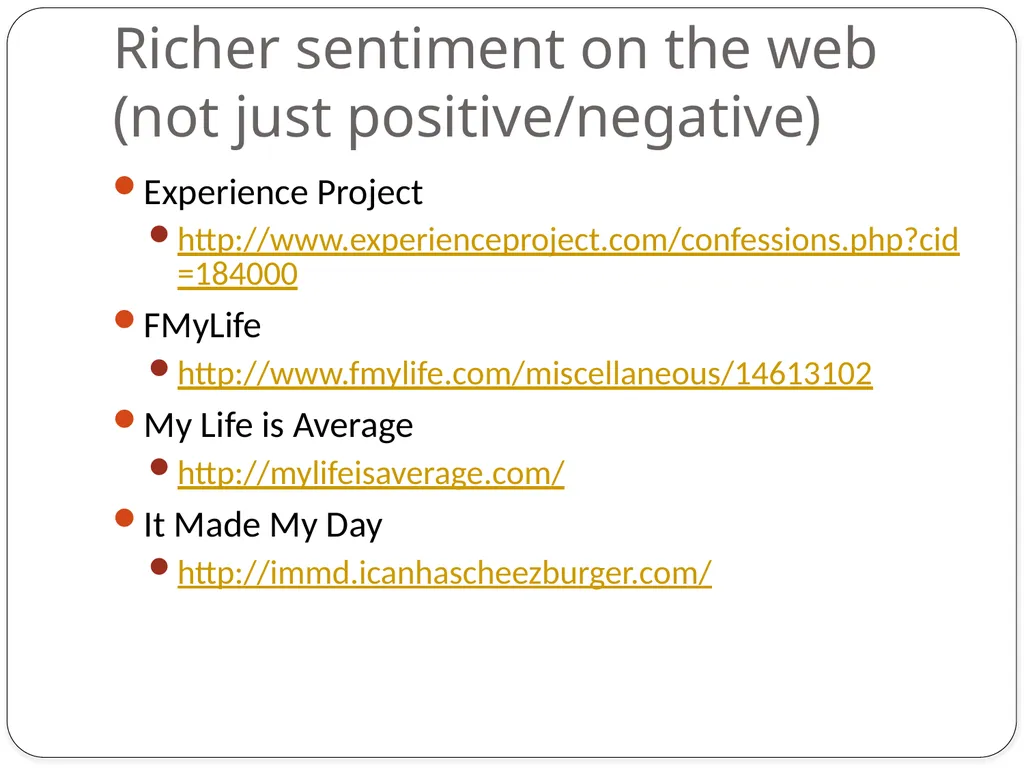 Dan Jurafsky Lecture 1: Sentiment Lexicons and - slide 12 of 74