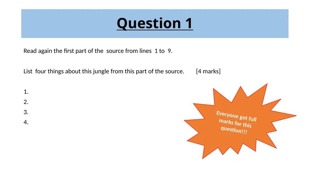 November Paper 1 Exam Question 1 Read again the - slide 2 of 23