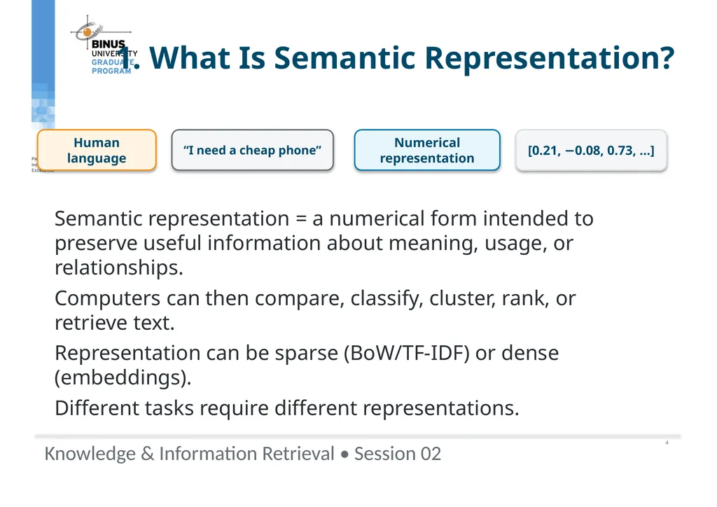 COMP9019046 Semantic Representation, Tokenization - slide 24 of 47