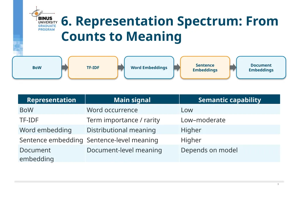COMP9019046 Semantic Representation, Tokenization - slide 29 of 47