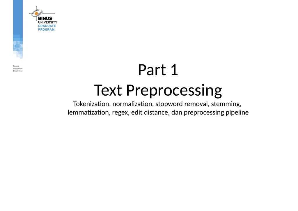 COMP9019046 Semantic Representation, Tokenization - slide 2 of 47
