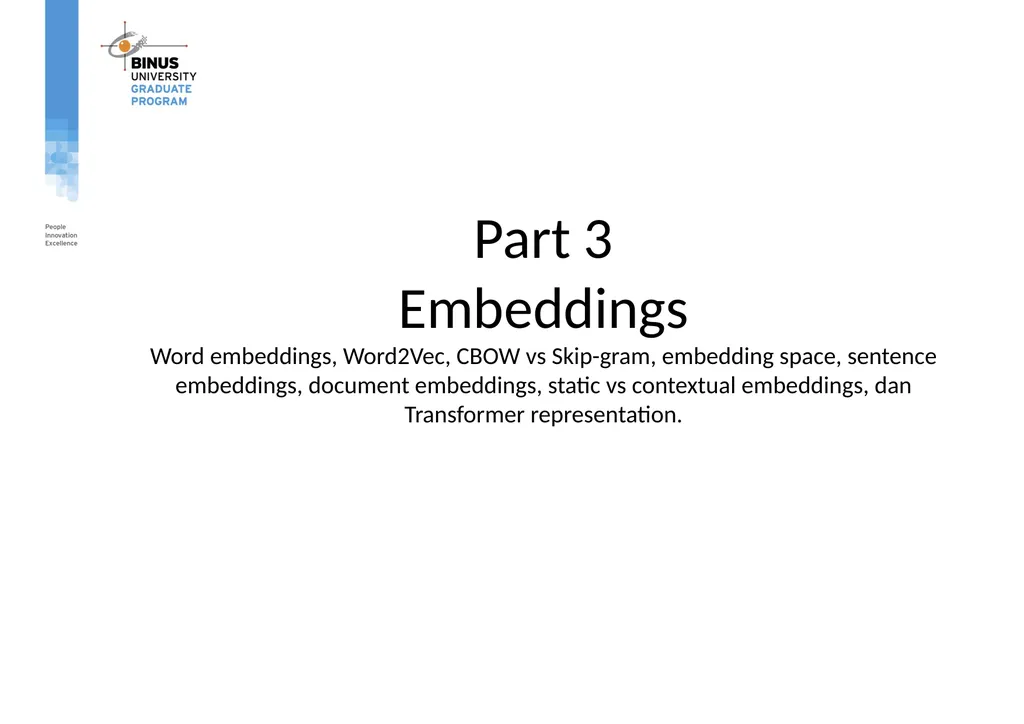 COMP9019046 Semantic Representation, Tokenization - slide 33 of 47