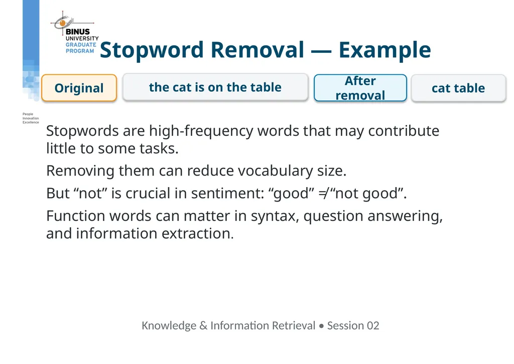 COMP9019046 Semantic Representation, Tokenization - slide 10 of 47