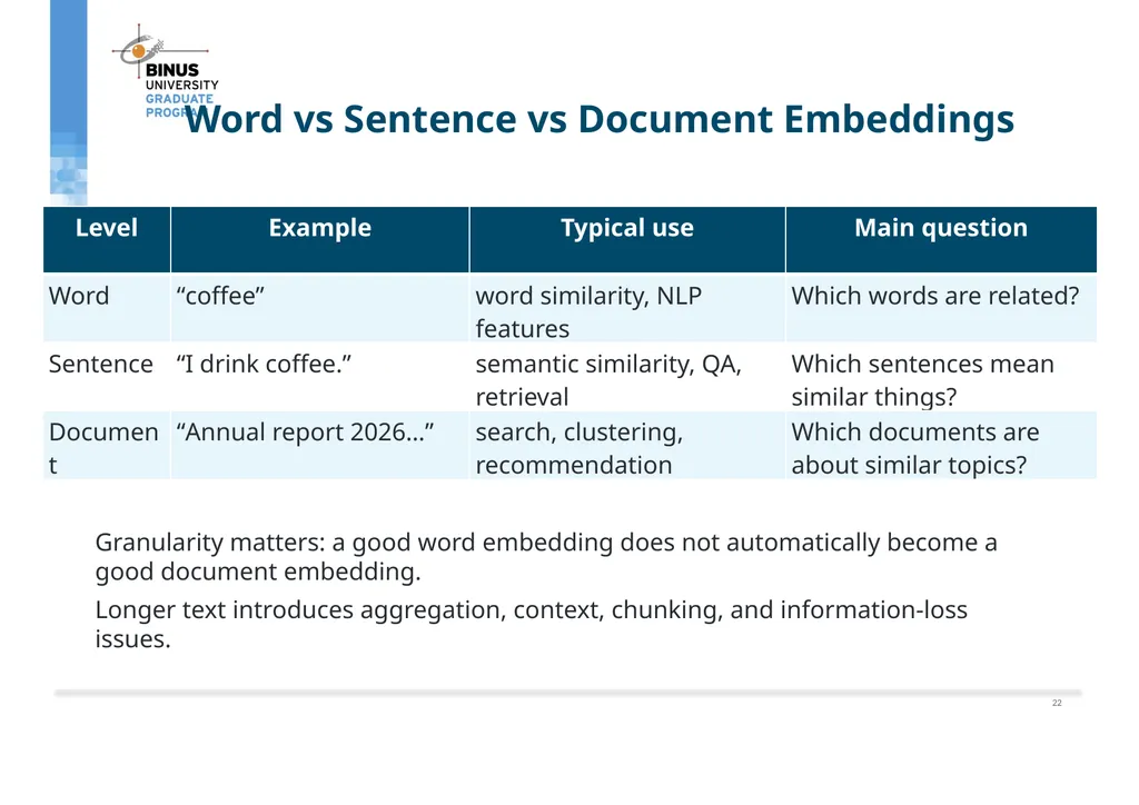 COMP9019046 Semantic Representation, Tokenization - slide 43 of 47