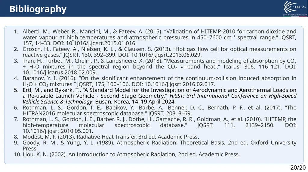 A CFD-to-Radiation Framework for Line-by- Line - slide 20 of 20