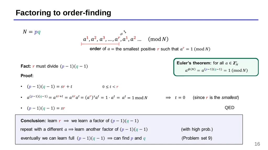 Lecture 13 – Quantum computers, Shor’s algorithm, - slide 16 of 34