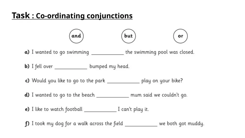 What is a conjunction? A conjunction links two or - slide 7 of 20