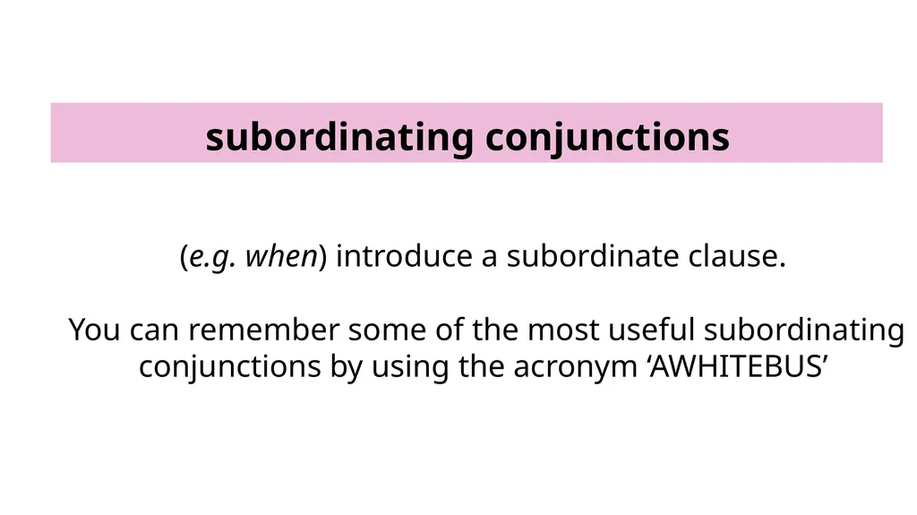 What is a conjunction? A conjunction links two or - slide 8 of 20