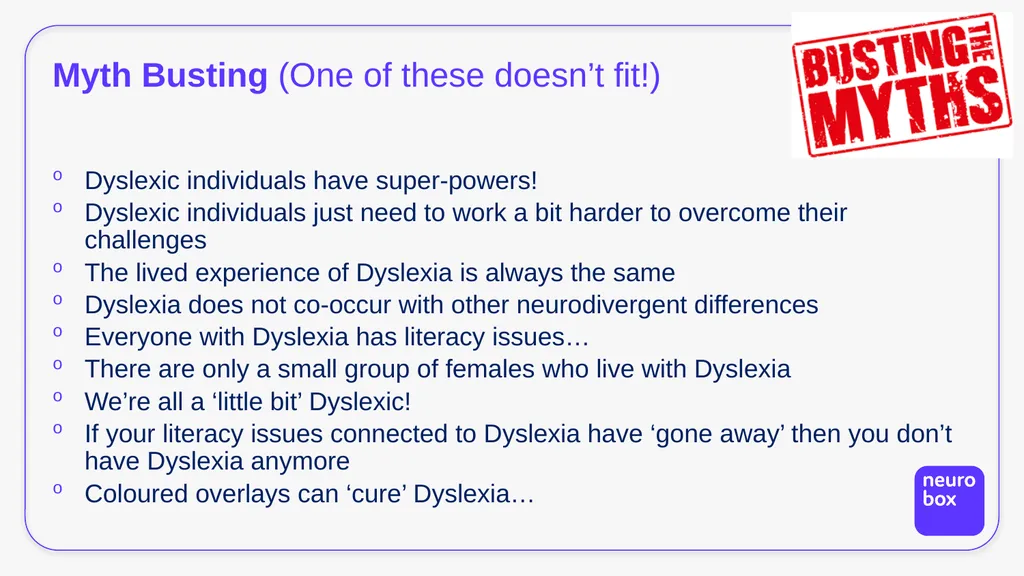 A Deep Dive into Dyslexia Presented by Donna - slide 11 of 30