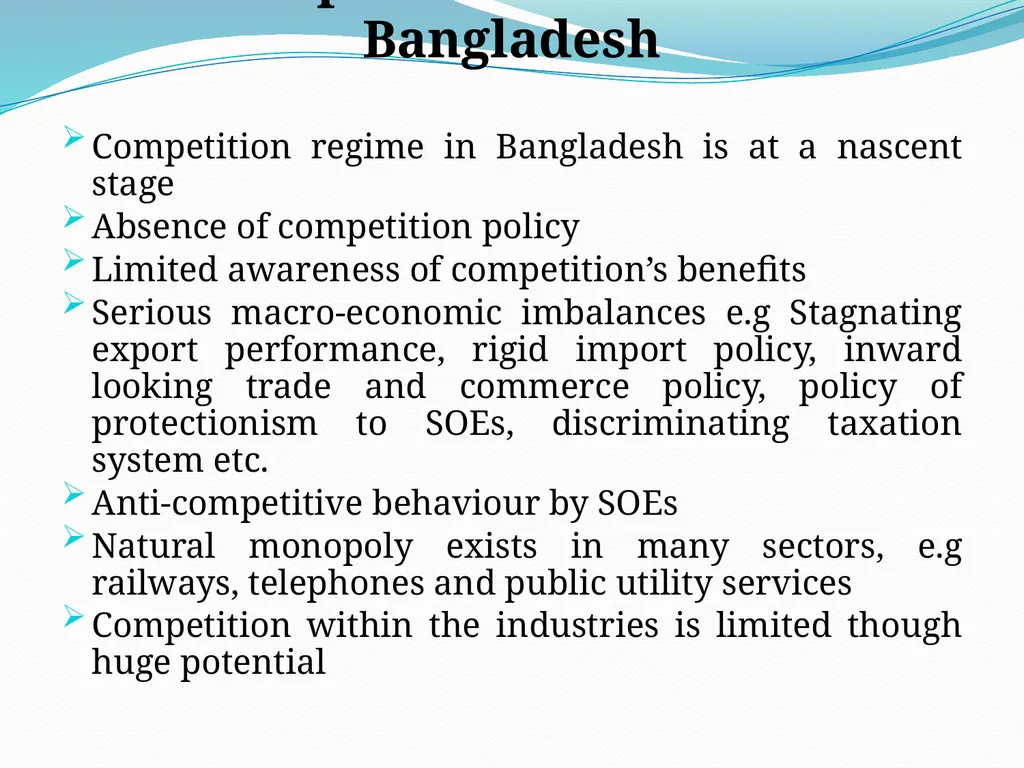 “EFFECTIVE IMPLEMENTATION OF COMPETITION REGIME IN - slide 10 of 14