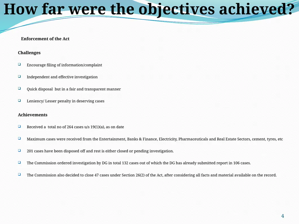 “EFFECTIVE IMPLEMENTATION OF COMPETITION REGIME IN - slide 4 of 14
