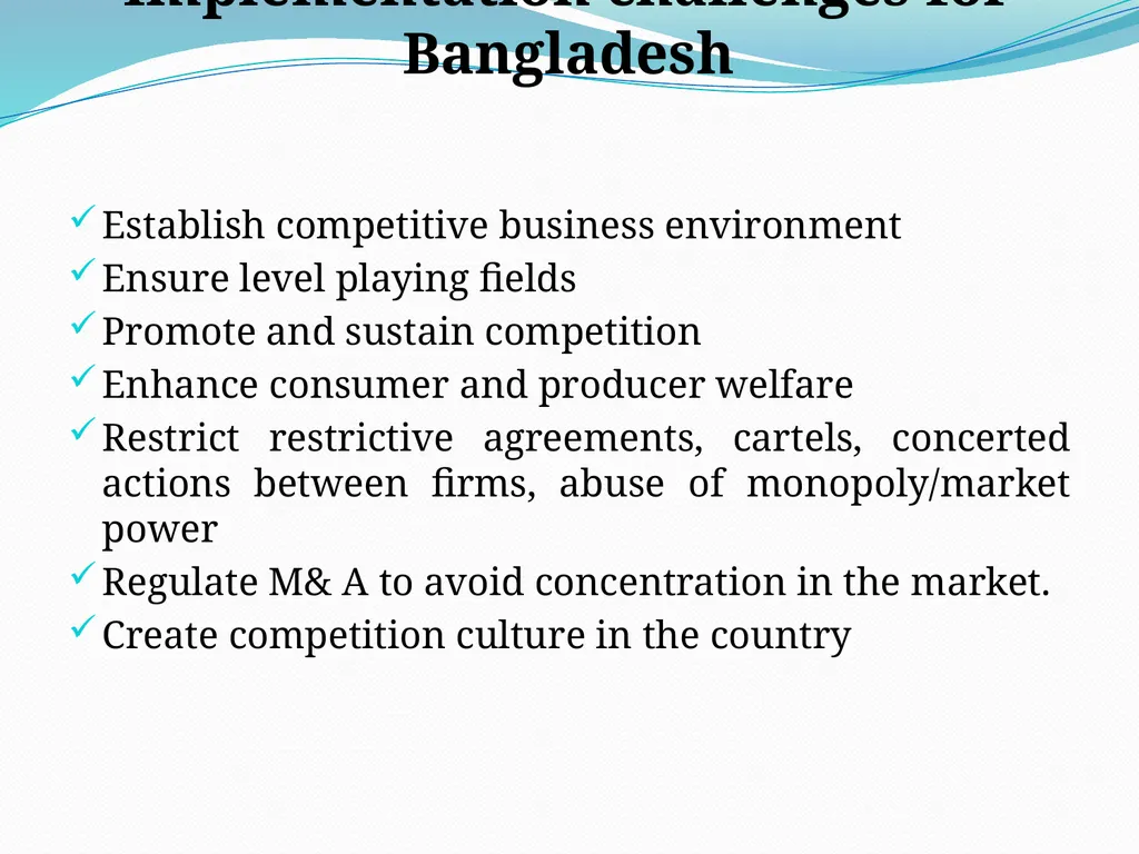 “EFFECTIVE IMPLEMENTATION OF COMPETITION REGIME IN - slide 11 of 14