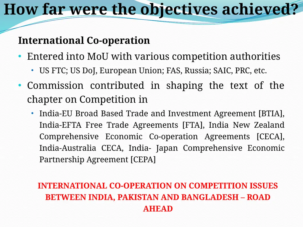 “EFFECTIVE IMPLEMENTATION OF COMPETITION REGIME IN - slide 7 of 14