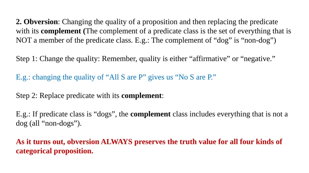 Conversion, Obversion, & Contraposition The - slide 18 of 23