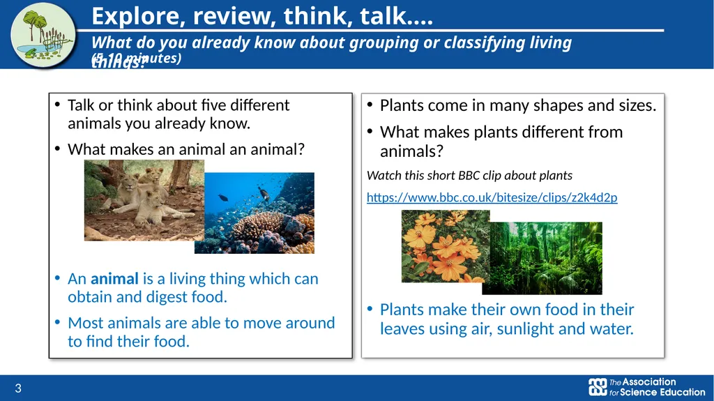 Living things and their habitats Classification of - slide 3 of 8