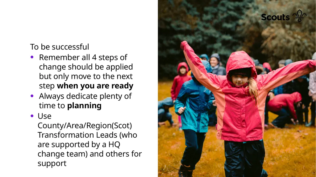 How we Manage Change at Scouts Our Change - slide 9 of 10
