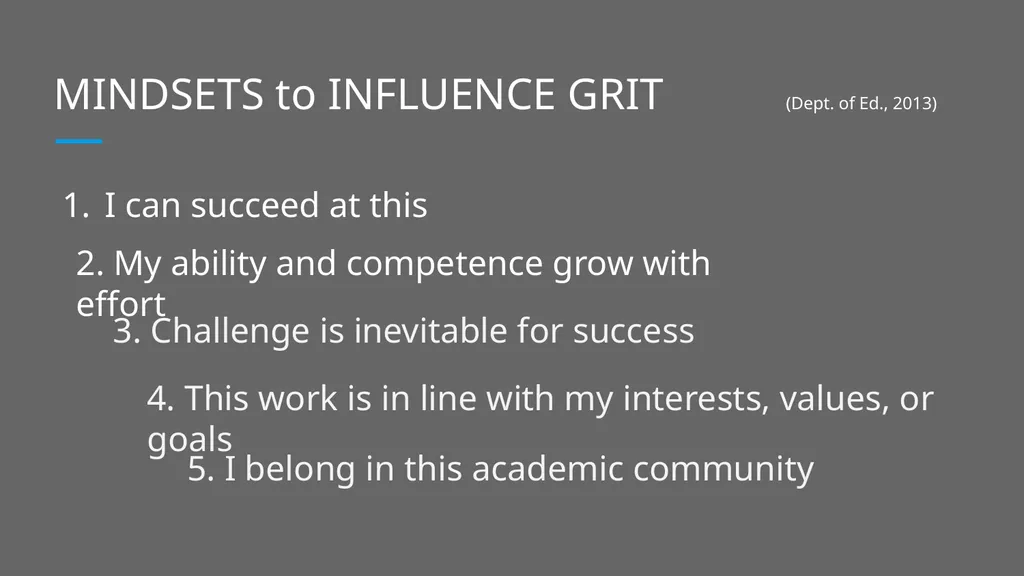 Building GRIT & RESILIENCE A Focus on Student - slide 14 of 25