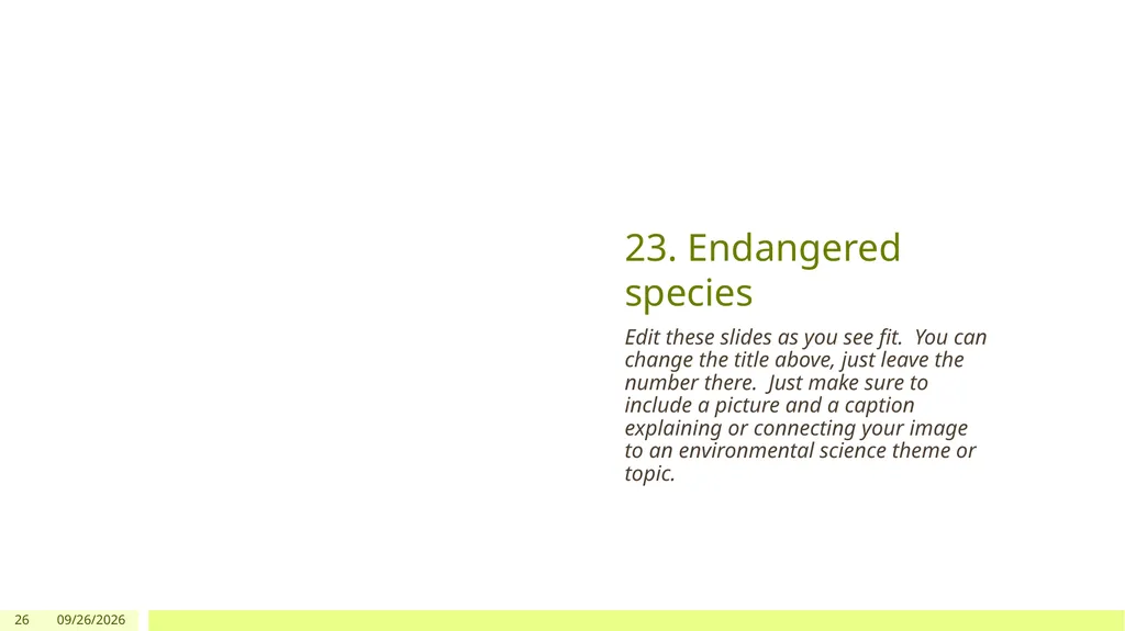 AP Environmental Science Scavenger Hunt Summer - slide 26 of 27