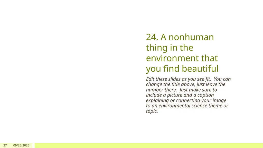AP Environmental Science Scavenger Hunt Summer - slide 27 of 27