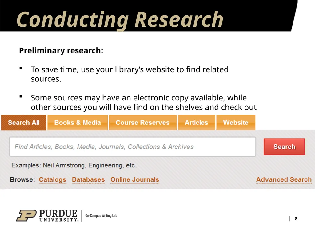 Analytical Research Projects 1 Basic Elements of - slide 8 of 13