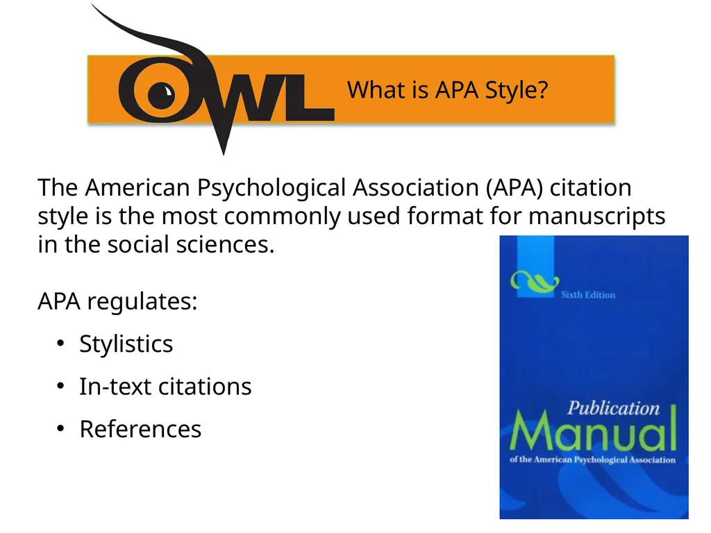 APA Formatting and Style Guide Purdue OWL staff - slide 2 of 38