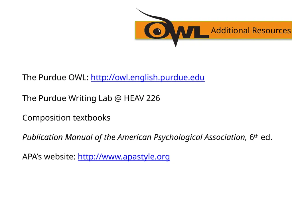 APA Formatting and Style Guide Purdue OWL staff - slide 37 of 38