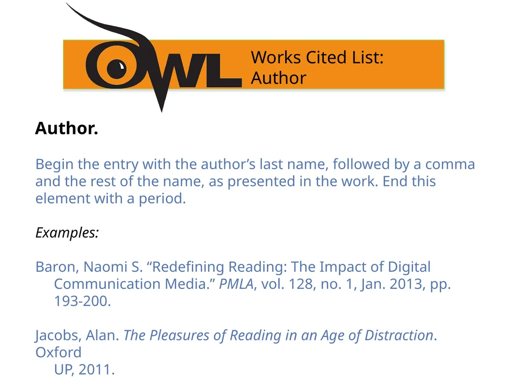MLA 8th Edition Formatting and Style Guide Purdue - slide 22 of 33