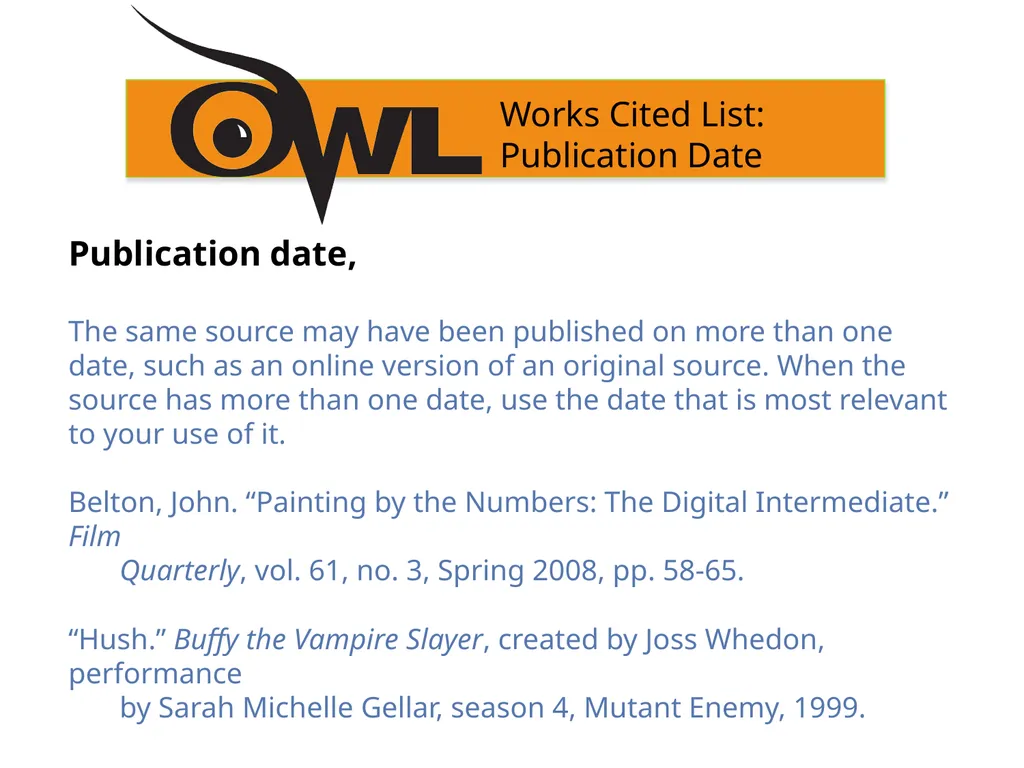 MLA 8th Edition Formatting and Style Guide Purdue - slide 29 of 33