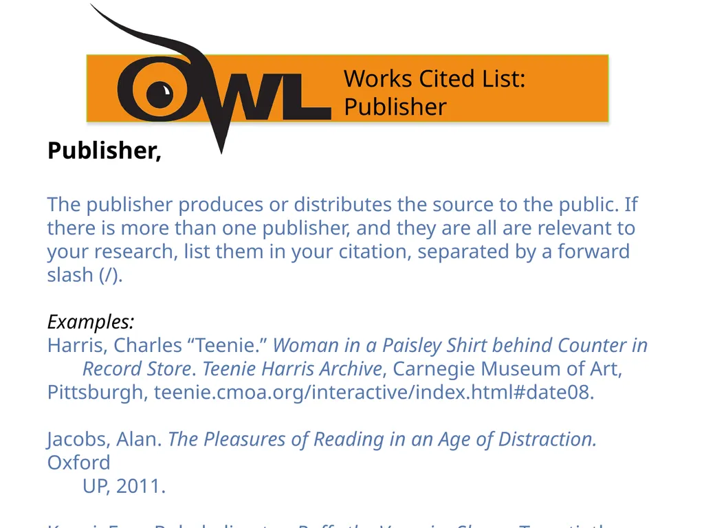 MLA 8th Edition Formatting and Style Guide Purdue - slide 28 of 33