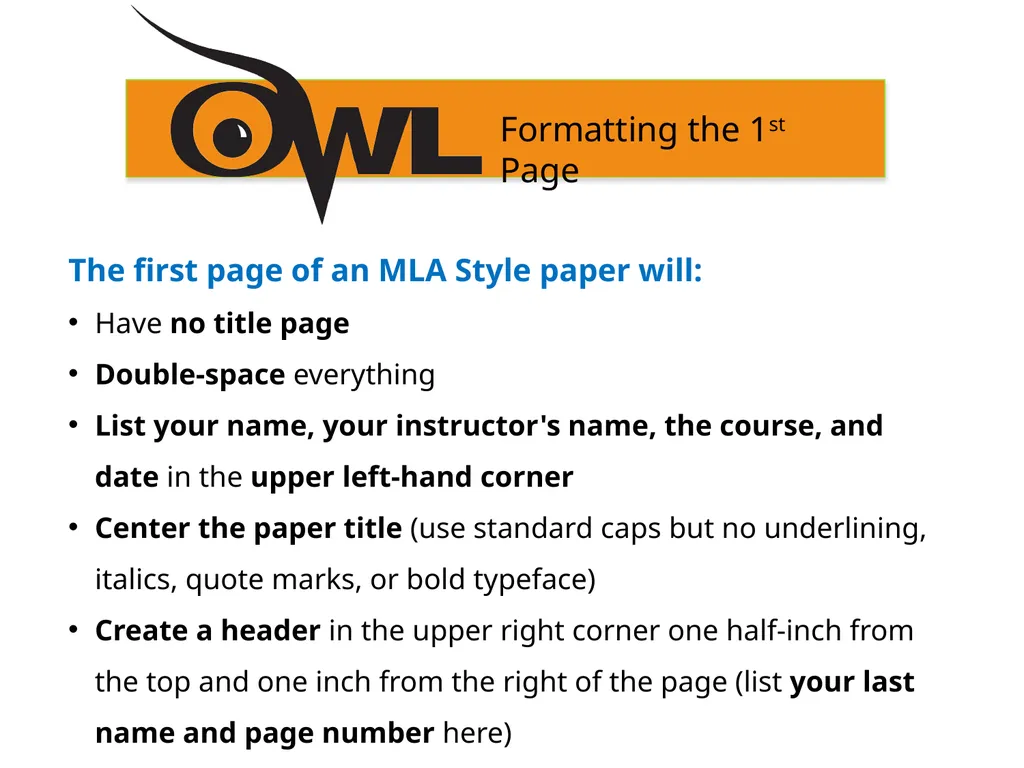 MLA 8th Edition Formatting and Style Guide Purdue - slide 6 of 33