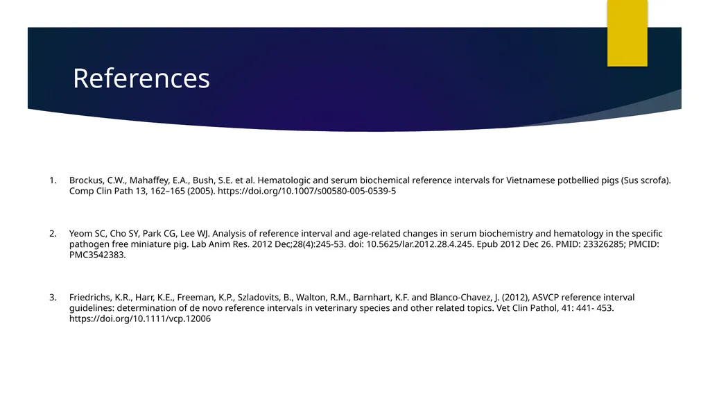 Determination of Reference Intervals for Venous - slide 25 of 27