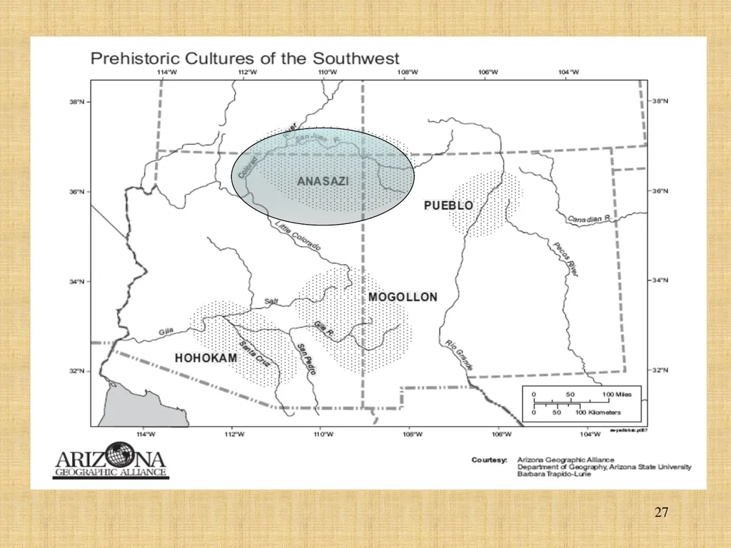 The Mogollon, the Anasazi, and the Hohokam - slide 27 of 62