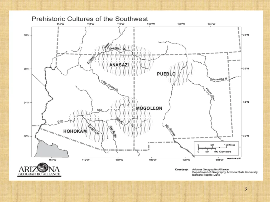The Mogollon, the Anasazi, and the Hohokam - slide 3 of 62
