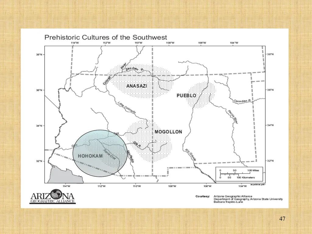 The Mogollon, the Anasazi, and the Hohokam - slide 47 of 62