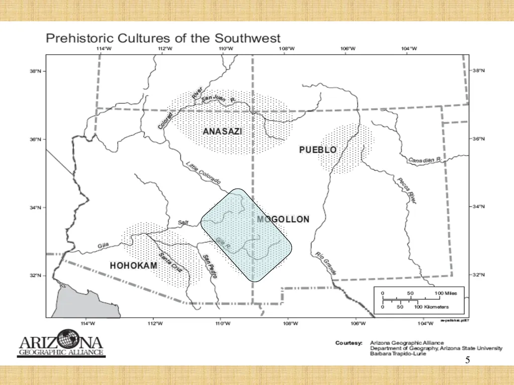 The Mogollon, the Anasazi, and the Hohokam - slide 5 of 62